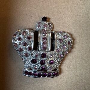 Purple crown royalty belt buckle beautiful detail